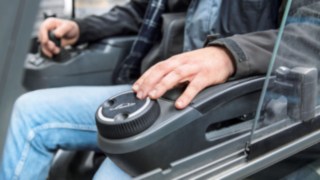 The mini-whel of Linde Steer Control by Linde Material Handling Linde Steer Control mini-wheel.